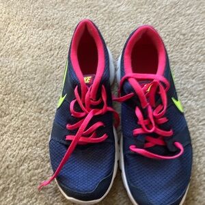 Nike Kids Blue and Pink Athletic Shoes